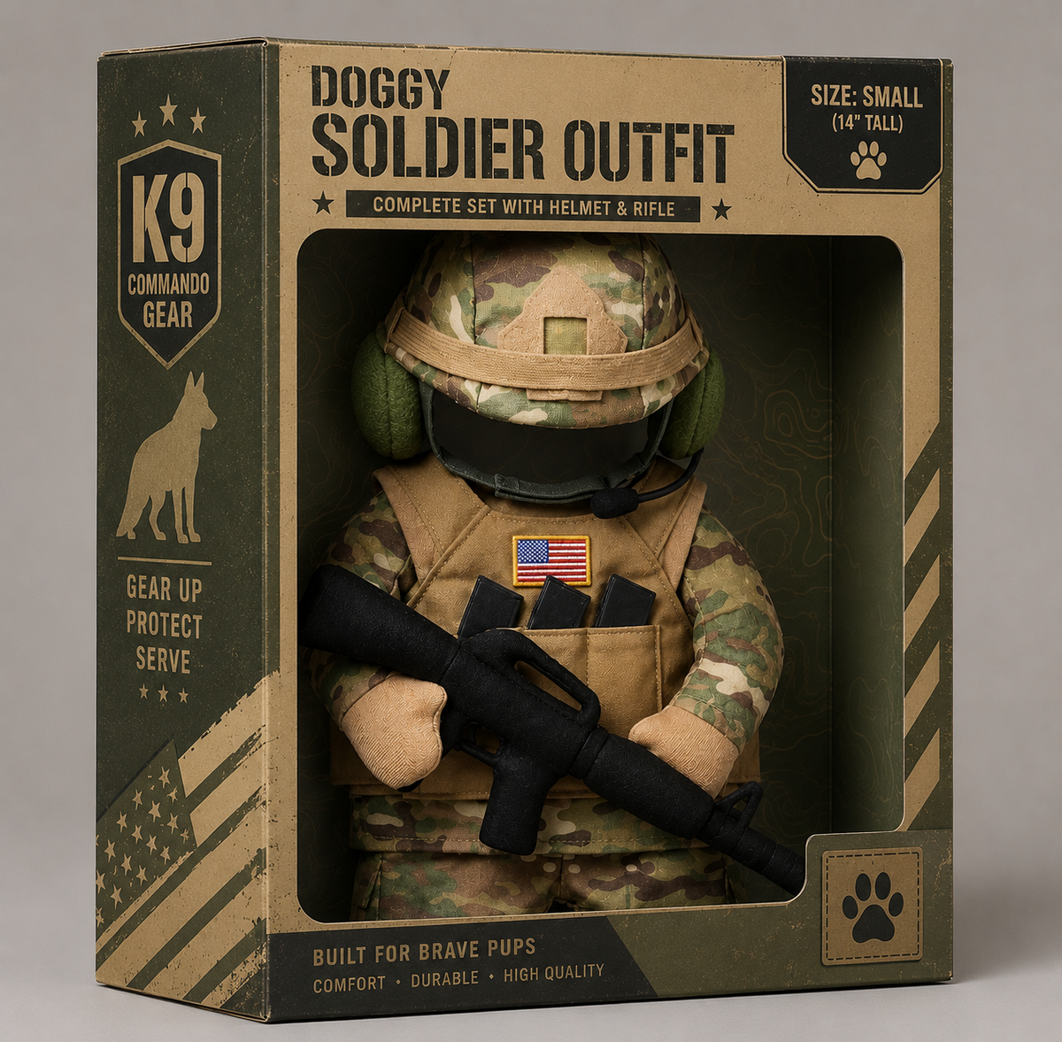 Doggy Soldier Outfit